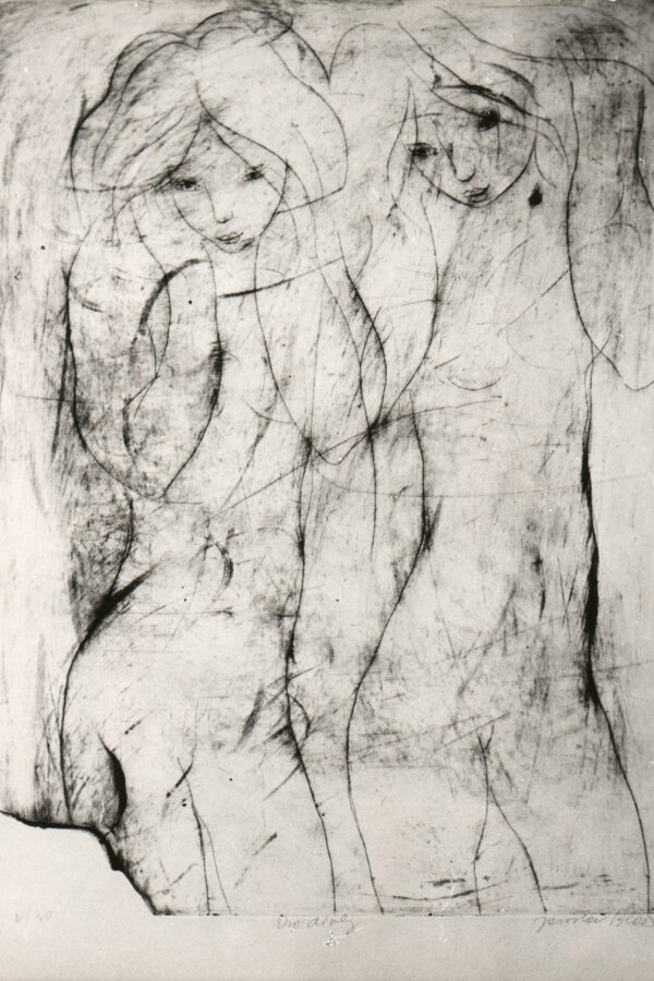 Akt II, 69x53, suchá jehla, 1985